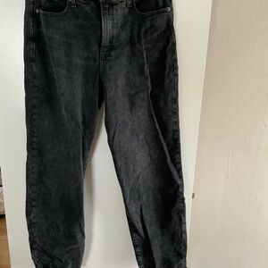 Old Navy high rise og loose Dark Gray Relaxed Jeans size 14